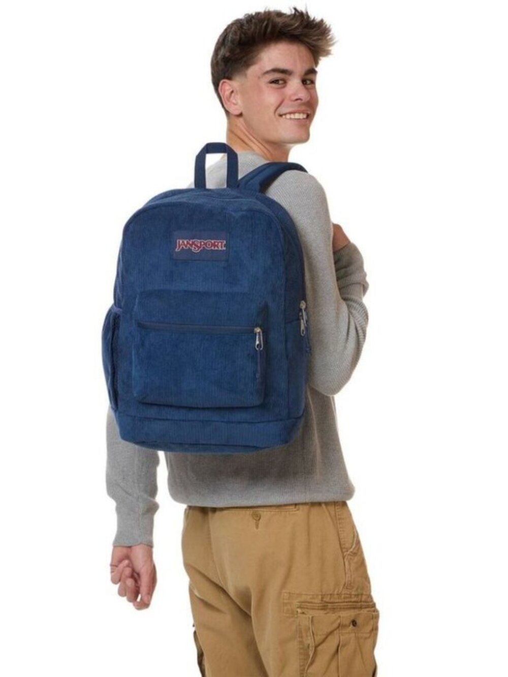 JanSport - Cross Town Plus Remix 17" Backpack -  Navy Blue, laptop case - Picture 5 of 11